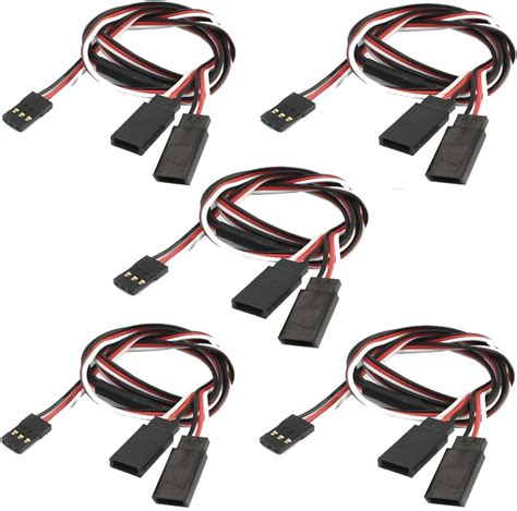 5 Pack ShareGoo 30CM Servo Remote Control 1 To 2 Male To Female Y