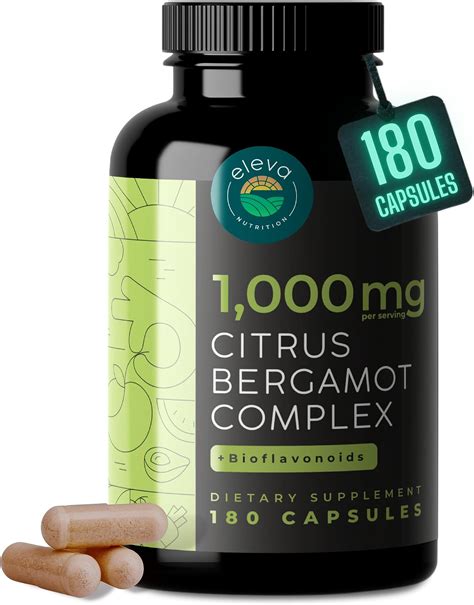 Citrus Bergamot Complex 1000mg Capsules — Contains Citrus