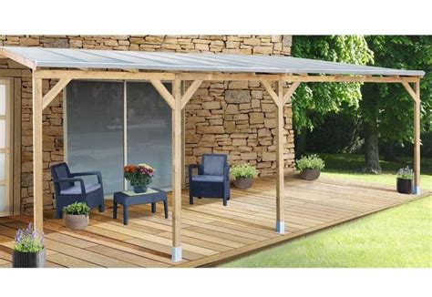 Pergola Bois Adoss E Couverte X M Toiture Polycarbonate Mm Chal T