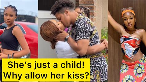 Teen Nollywood Actress Angel Unigwe Kissing A Man Passionately In This