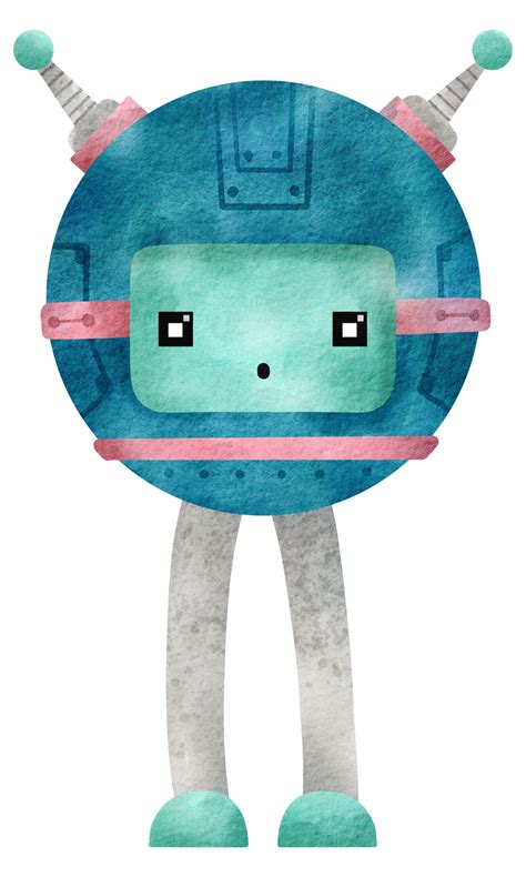 Cute Robot Hand Paint Watercolor 13171968 Png