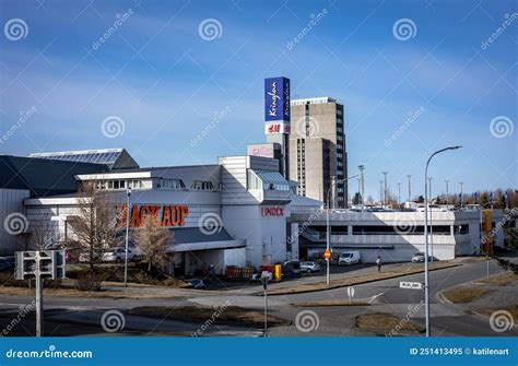 Kringlan Shopping Mall Building, with HHagkaup Logotype, Reykjavik, Iceland. Editorial Image ...