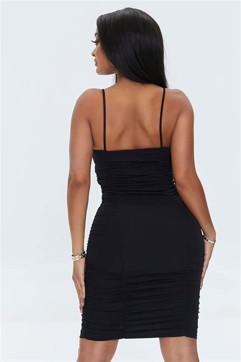 Forever 21 Ruched Cutout Bodycon Dress Black Forever21usa