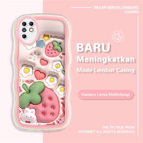 Jual Infinix Hot 10 Untuk Phone Case Hp Casing Soft Handphone Cute 2D Fruit Pattern Softcase