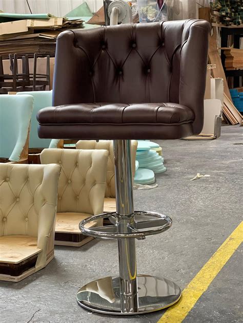 Luxury British Made Chesterfield Design Bar Stool Real Leather Etsy