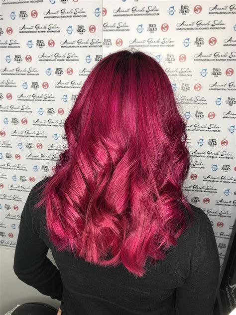 Pin By Danielle Boyd On Hair Dark Pink Hair Magenta Hair Pink Hair