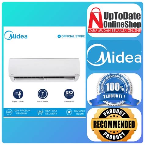 Jual AC MIDEA LOW WATT 1 PK MSFO 09CRLN2 32 TURBO COOLING SELF CLEANING