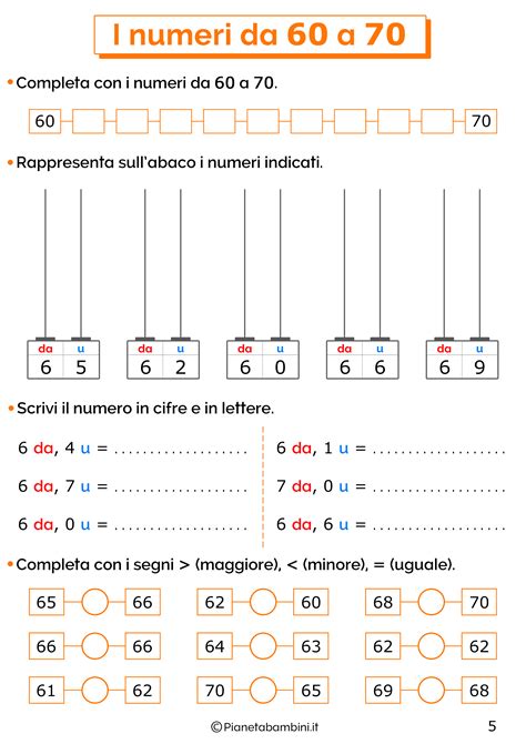 I Numeri Fino A 99 Schede Didattiche Per La Classe Seconda