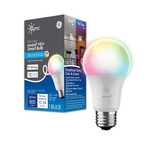 Ge Cync Watt Eq A Full Color Dimmable Smart Led Light Bulb Pack