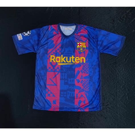 Jual Jersey Barcelona 2022 Vers UCL Full Printing Shopee Indonesia