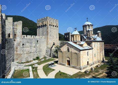 Monastery Manasija stock photo. Image of church, christianity - 18963750