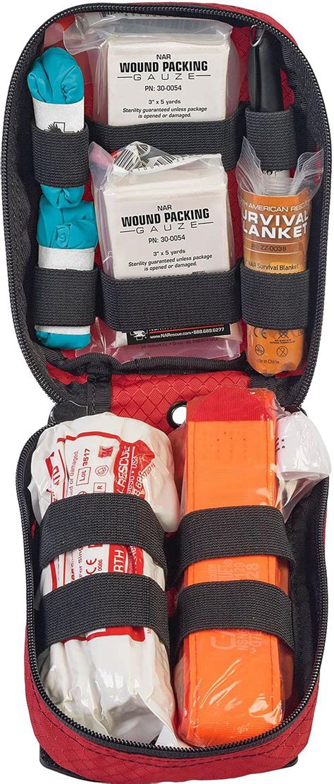 North American Rescue M Fak Mini First Aid Kit Black Nar First Responders Compact