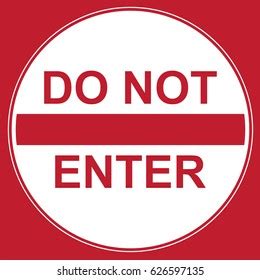 Do Not Enter Street Sign On Stock Vector Royalty Free 626597135