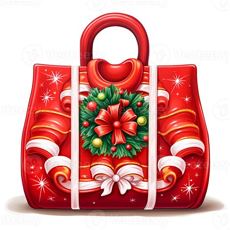 Christmas Gift Bag Clipart Illustration AI Generative 32496519 PNG