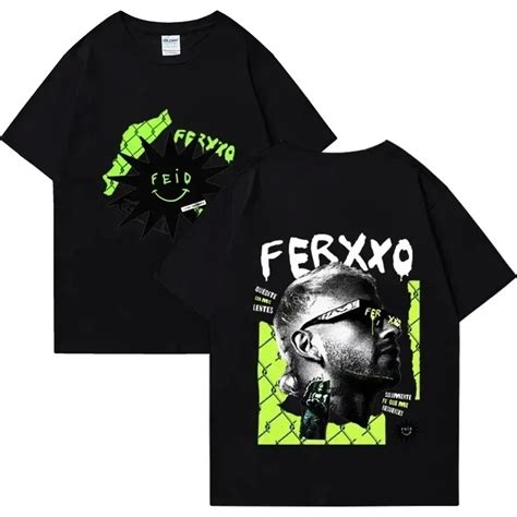 Rapper Feid Ferxxo Tour Print Tshirt Men Women T Shirts Cotton T Shirt