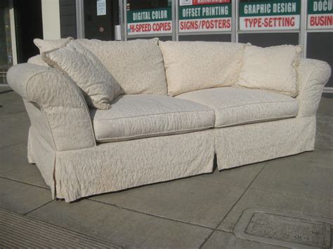 Uhuru Furniture And Collectibles Sold Plush White Sofa 185