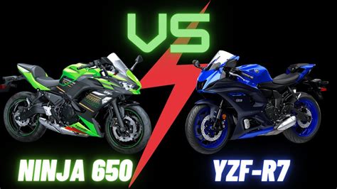 Kawasaki Ninja 650 Vs Yamaha R7 Middleweight Sportbike Shootout Youtube