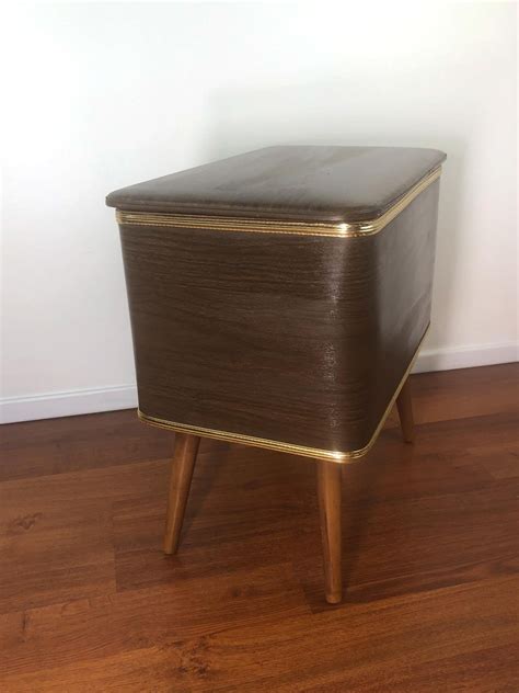 Mid Century Clothes Hamper Mcm Hamper Stool Mcm Stool Vintage Vinyl