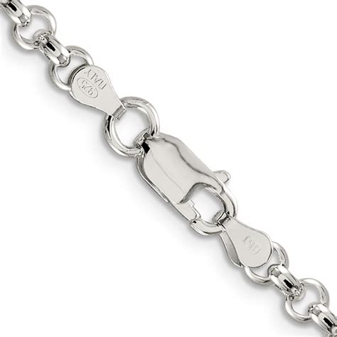 Sterling Silver 4 75mm Rolo Chain Unclaimed Diamonds