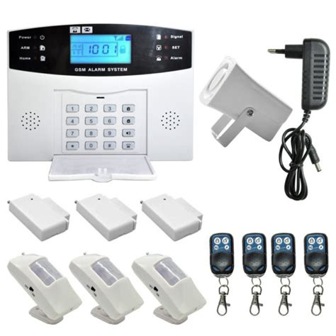 Wireless Lcd Gsm Sms 24 7 Monitoring Burglar Fire Alarm System Professional Installation