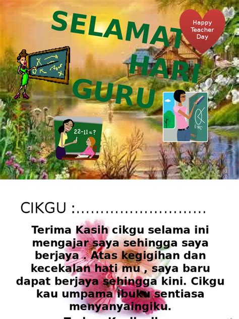 Contoh Kad Ucapan Terima Kasih Cikgu Larissa Has Price