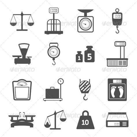 Customisable Set Of Weight Icons