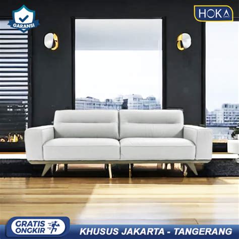 Jual Sofa Modern Minimalis 2 Seater Kursi Santai Hoka Coral SL 03 White