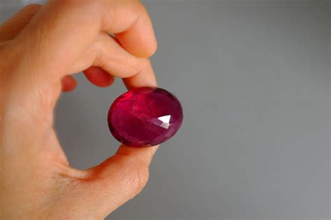 Rare 78ct Red Rubellite Tourmaline Gemstone Singapore Island