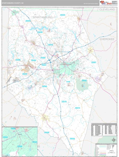 Spartanburg County Map