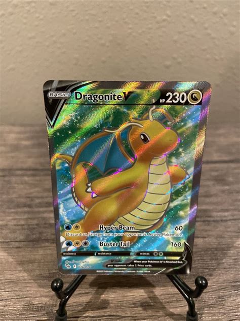 Pokémon TCG Dragonite V Full Art Pokemon GO 076 078 Holo Ultra Rare