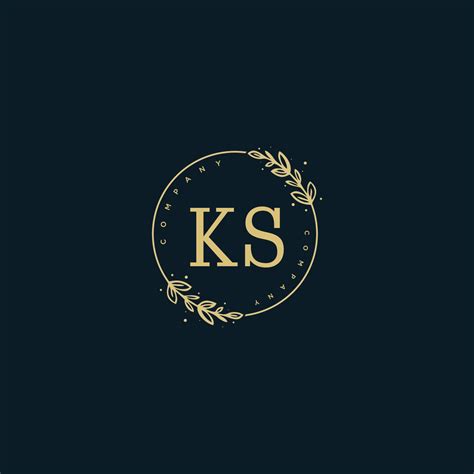 Initial KS Beauty Monogram And Elegant Logo Design Handwriting Logo Of