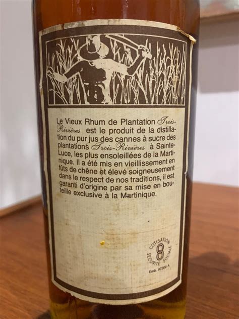 Trois Rivières 1976 Vieux rhum agricole de plantation de la