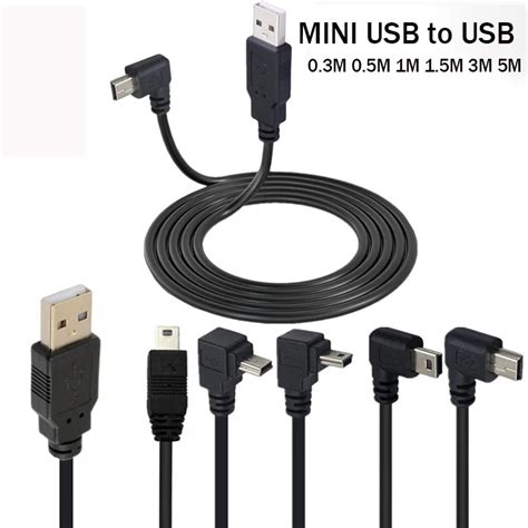 USB 2 0 Erkek Mini USB Yukar A A Sol Sa A L 90 Derece Kablo