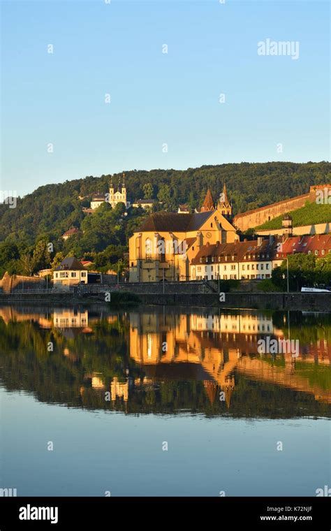 Germany Bavaria Upper Franconia Region Wurzburg Main River With St