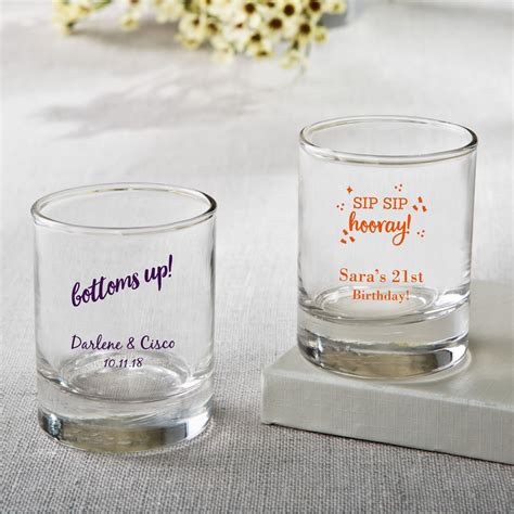 Personalized Celebration Shot Glass Votive Favors Oz Famous Favors