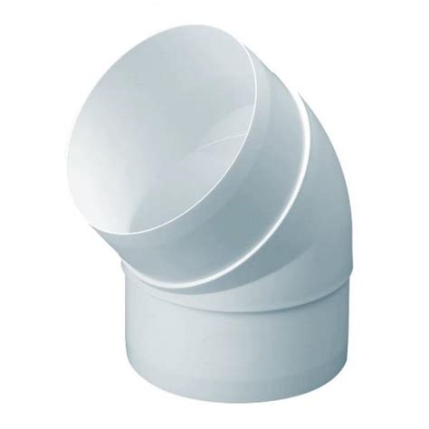 MANROSE 100mm Round Ducting 45Deg Horizontal Bend White 44450