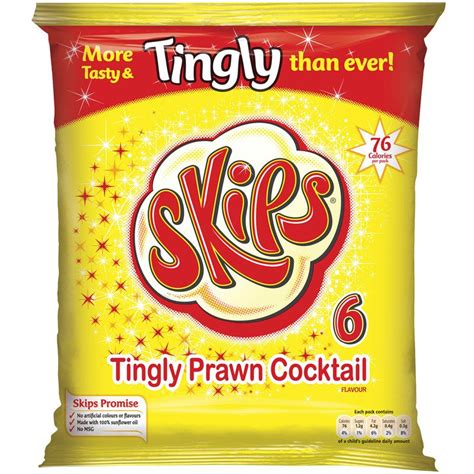 Skips Crisps 6pk Prawn Cocktail Prawn Cocktail Prawn Cocktail Crisps Vegan Supermarket