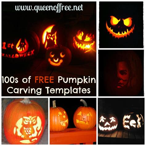 100s of Free Pumpkin Carving Patterns - Queen of Free