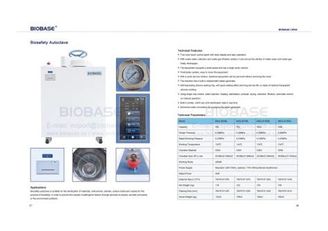 Biosafety Autoclave Biobase Pdf Catalogs Technical Documentation