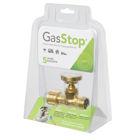 GasStop robinet d arrêt d urgence pour bouteilles de gaz W21 8 x 1 14