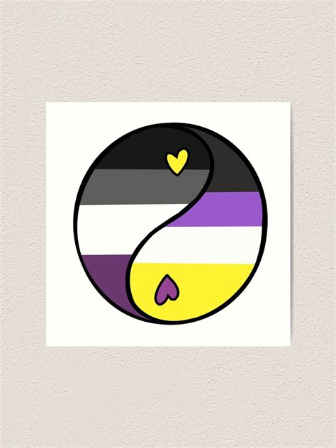 Non Binary Asexual Ace Enby Lgbtq Cute Pride Lgbt Flag Art Print