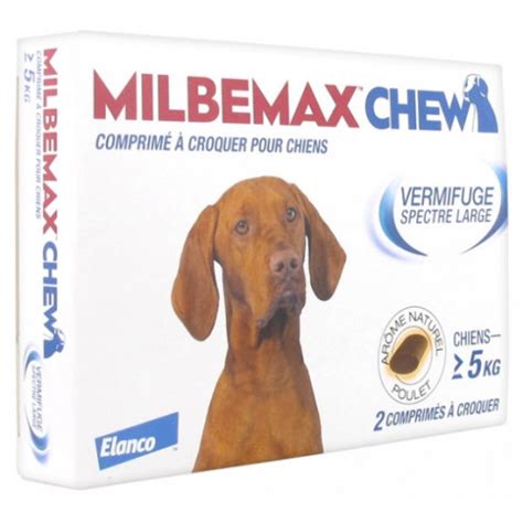 Milbemax Chew Vermifuge Spectre Large Pour Chiens De Kg Comprim S