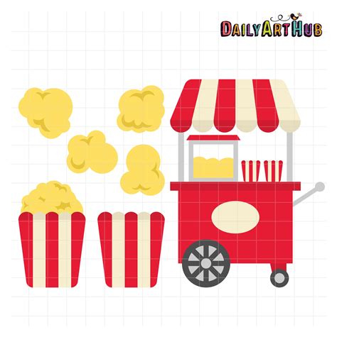 Popcorn Stand Clip Art Set – Daily Art Hub – Free Clip Art Everyday