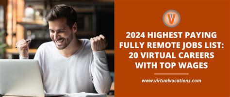 2024 Highest Paying Fully Remote Jobs List 20 Virtual Careers With Top