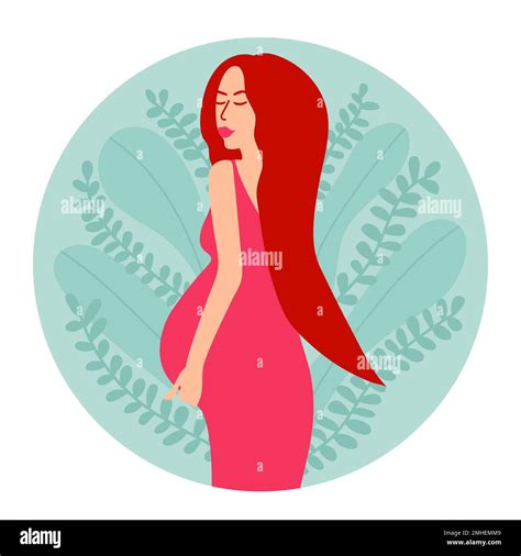 Vector Pregnant Woman Illustration Stock Vector Image Art Alamy