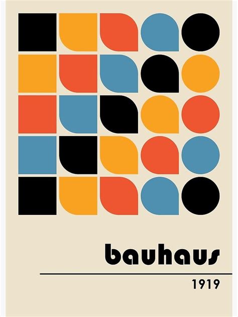 Bauhaus Homage Modern Gallery Abstract Colorful Shape Minimalist Print