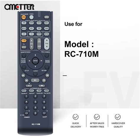 for Onkyo RC-710M RC-707M Channel AV Audio Video Receiver Remote ...