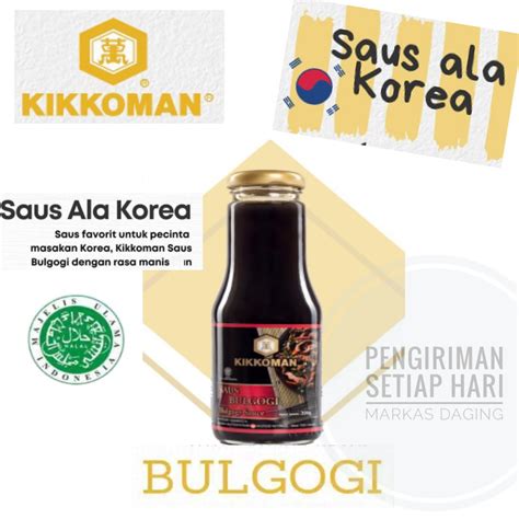 Jual Kikkoman Saus Bulgogi Bulgogi Sauce Halal Kemasan Botol Beling