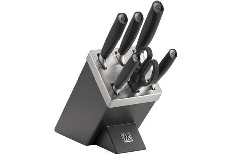 Zwilling All Star 1022568, 7-piece knife set with knife block, charcoal/black | Advantageously ...