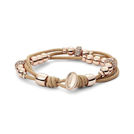 Bracelet Femme Fossil Multi Liens Perl Bracelets Cuir Edora